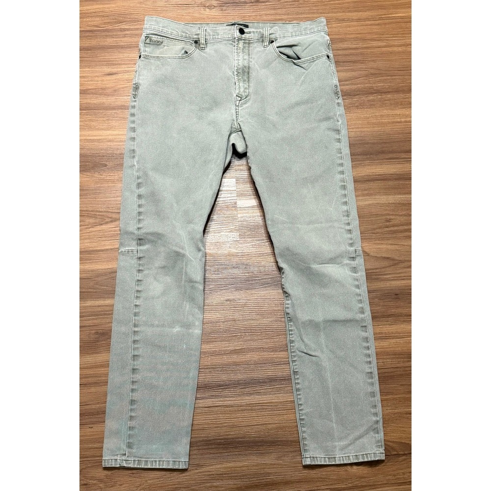 Proof Rover Huckberry Pants Mens Olive Green Slim Straight Jeans Sz 34x32